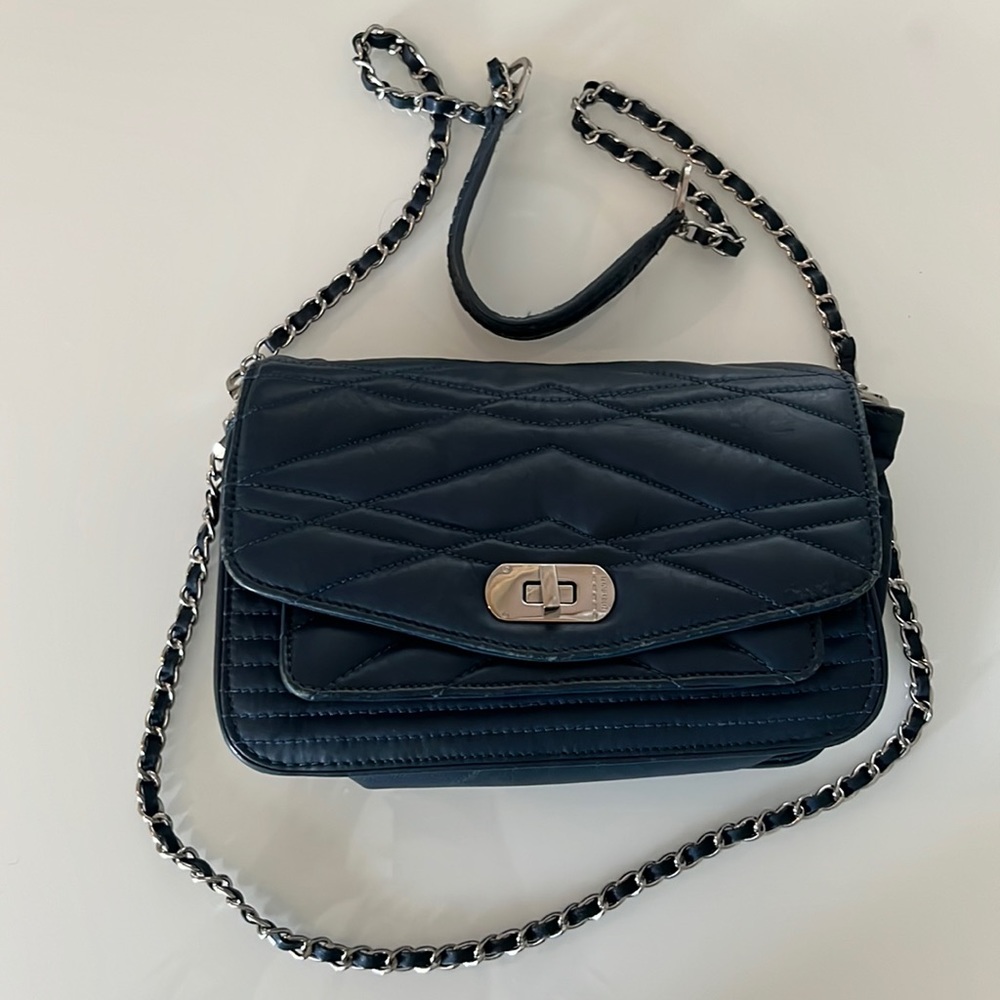 Zadig and Voltaire Skinny Love Mat Bag Navy